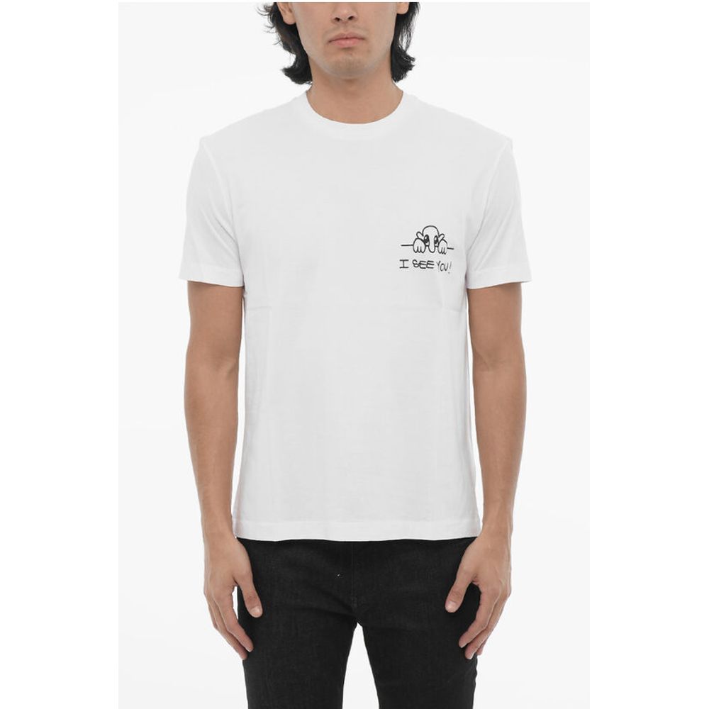 Cotton Slim Fit I SEE YOU Crew-Neck T-shirt