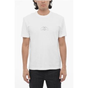 Slim Fit Crew-neck T-shirt with Heart Print