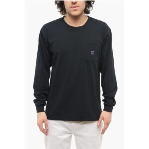 Long Sleeved Crewneck T-Shirt with Breast Pocket