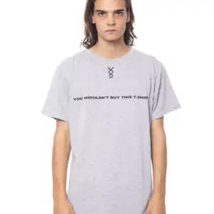 Gray Cotton Men T-Shirt