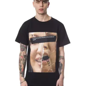 Black Cotton Men T-Shirt