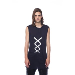 Black Cotton Men Tank Top