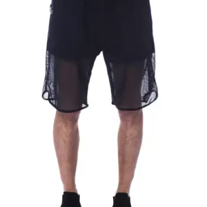 Black Polyester Men's Short