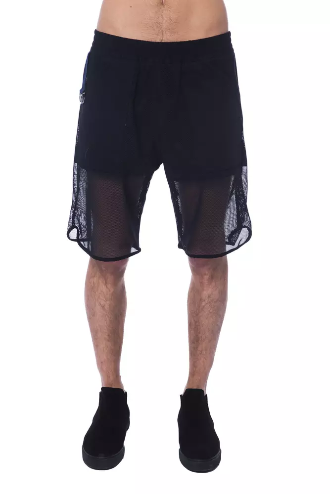 Black Polyester Men's Short