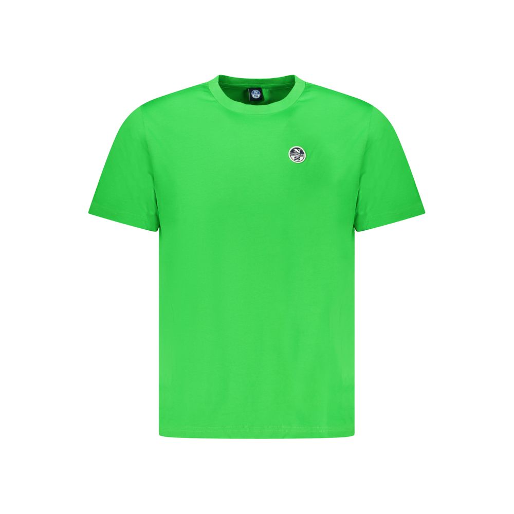 Green Cotton Men T-Shirt