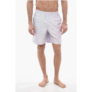 Solid Color Nylon Swim Shorts