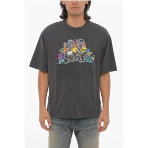 SEASONAL Crew-neck T-Shirt with Graffiti Print