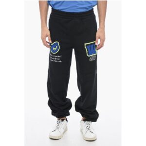 Embroidered VARS Joggers with Patchwork