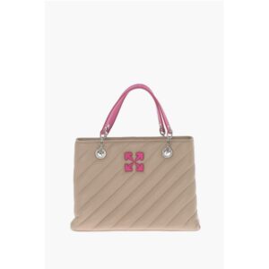 Quilted Leather JACKHAMMER Tote Bag with Contrasting Details