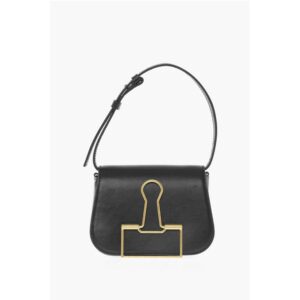 Leather SKELETON BINDER Shoulder Bag with Golden Detail