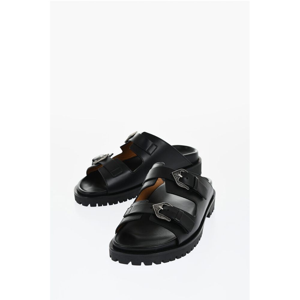 Leather BULK ARROW Sandals With Buckles