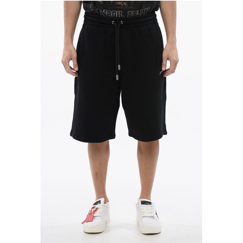 Brushed Cotton BANDANA Embroidered Jogger Shorts