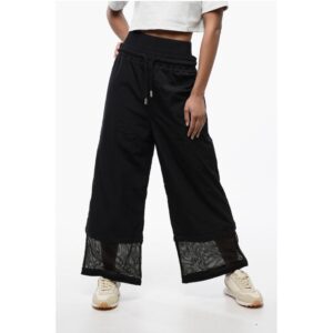 Wide Leg Nylon CRISPY Pants with Removable Cuffs