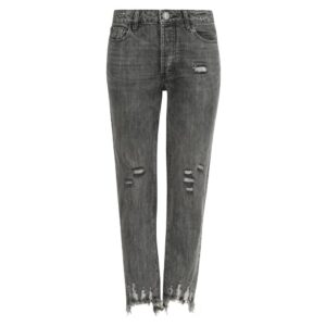 Dark Gray Cotton Women's Jeans