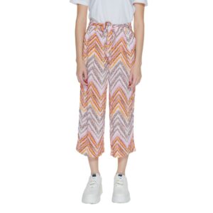 Multicolor Viscose Cropped Pant