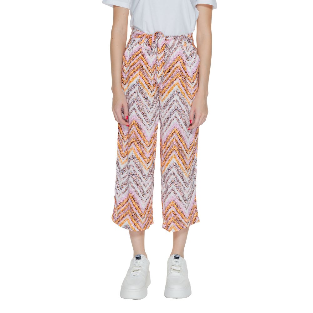 Multicolor Viscose Cropped Pant
