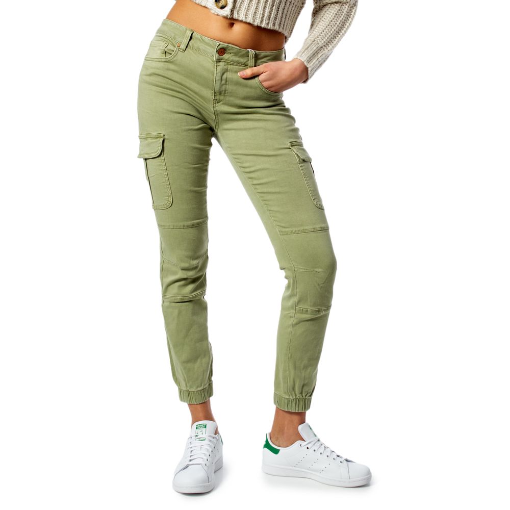Green Cotton Skinny Pant