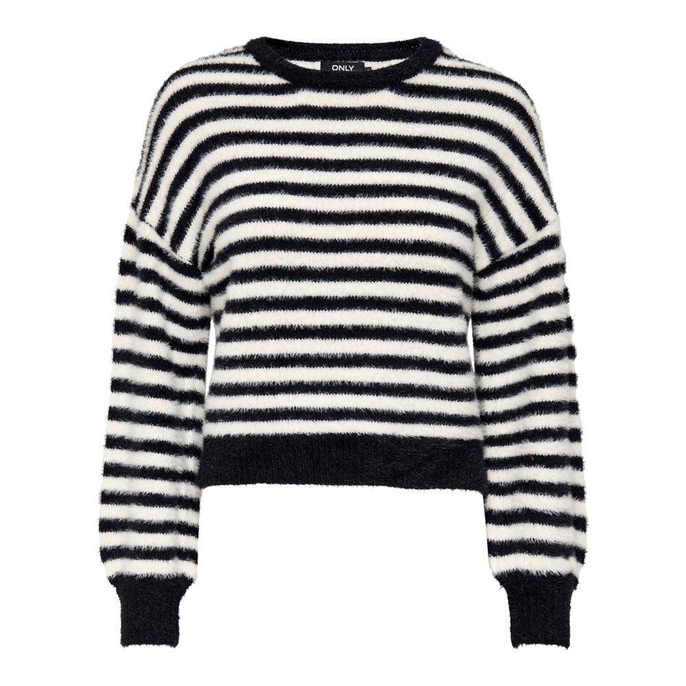Black And White Marabou Tops & T-Shirt