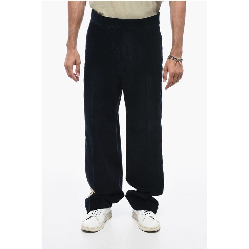 Corduroy TAPE Pants with Contrasting Bands
