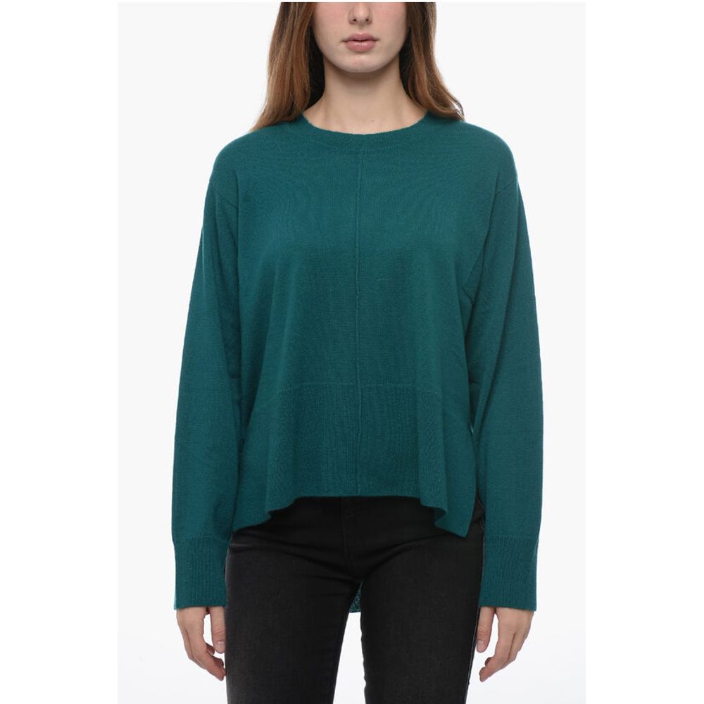 Cashmere WAM Sweater with Asymmetric Hem