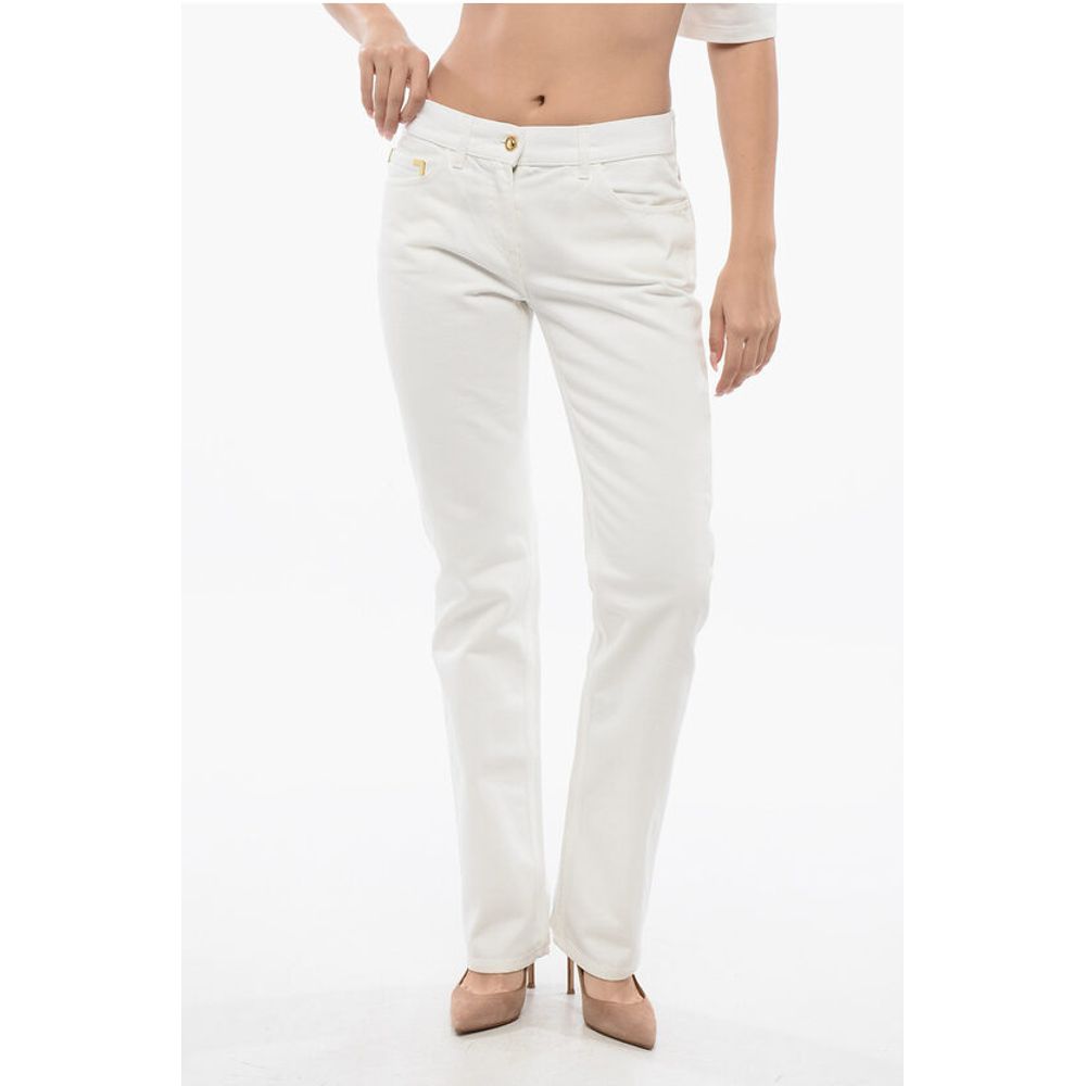 Straight Fit Jeans Embroidered Logo