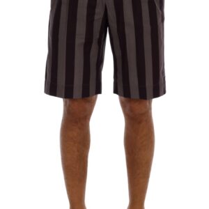 Casual Striped Cotton Shorts
