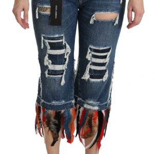 Chic Low Waist Cropped Jeans