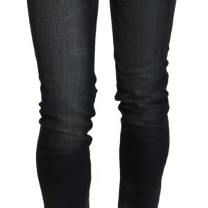 Elegant Low Waist Skinny Black Jeans