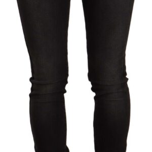 Chic Slim-Fit Black Washed Jeans