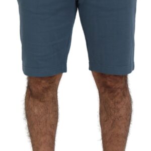 Elegant Blue Bermuda Shorts - Regular Fit