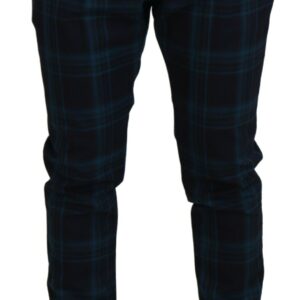 Elegant Plaid Wool Dress Pants