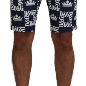 Casual Crown Print Chinos Shorts