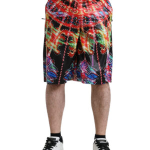Elegant Luminary Print Bermuda Shorts