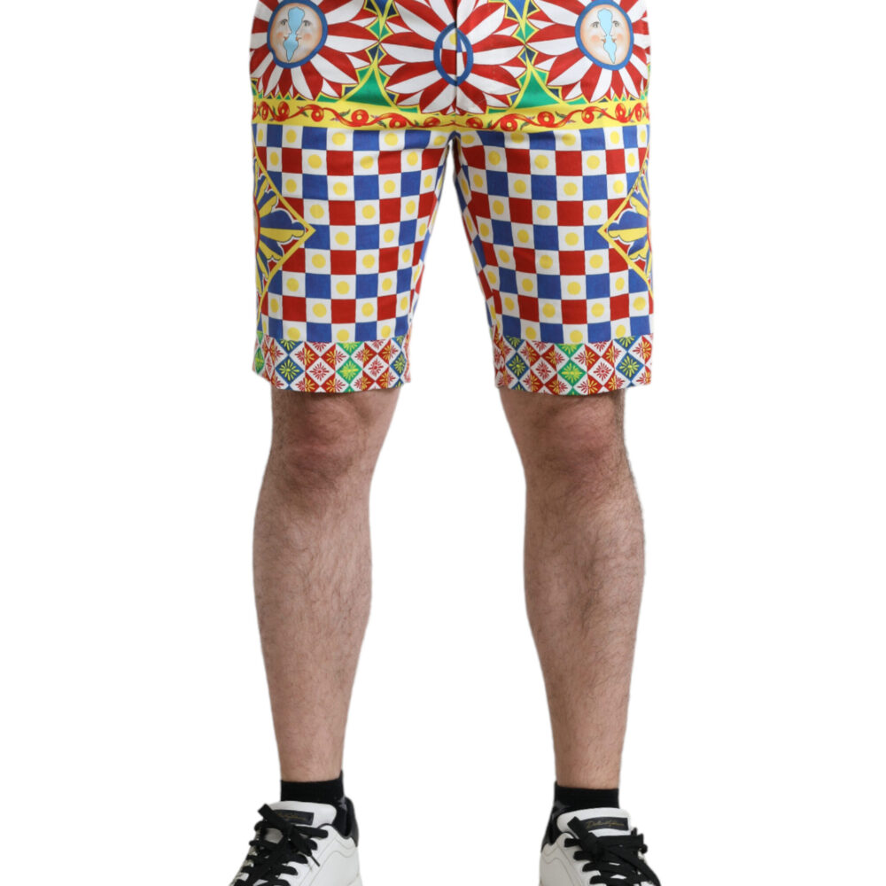 Multicolor Print Bermuda Shorts