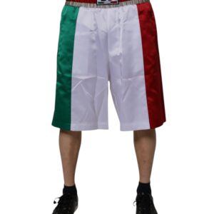 Multicolor Italia Polyester Bermuda Shorts