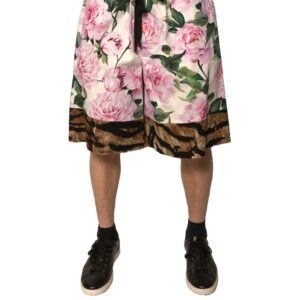 Multicolor Floral Cotton Men Bermuda Shorts