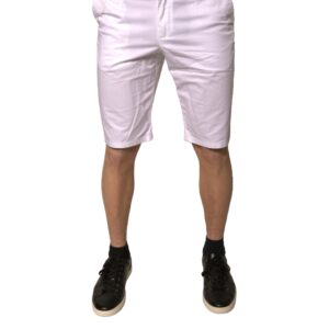 White Chinos Cotton Stretch Casual Shorts