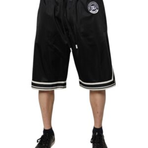 Black White Men Bermuda Sweatshorts Shorts