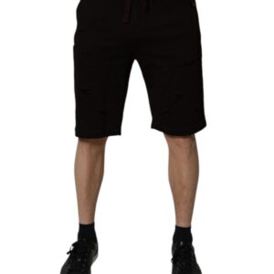 Maroon Cotton Sweatshorts Men Bermuda Shorts