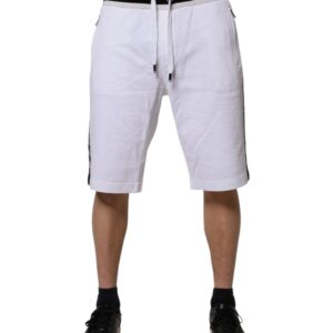 White Stripe Cotton DG King Bermuda Shorts