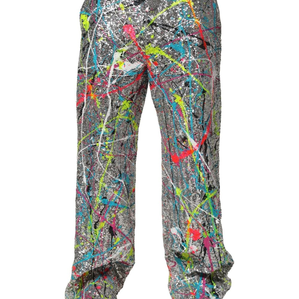 Multicolor Sequined Embellished Pants