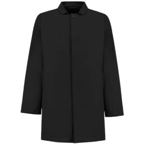 Black Recycled Polyester Men's Trench Coat