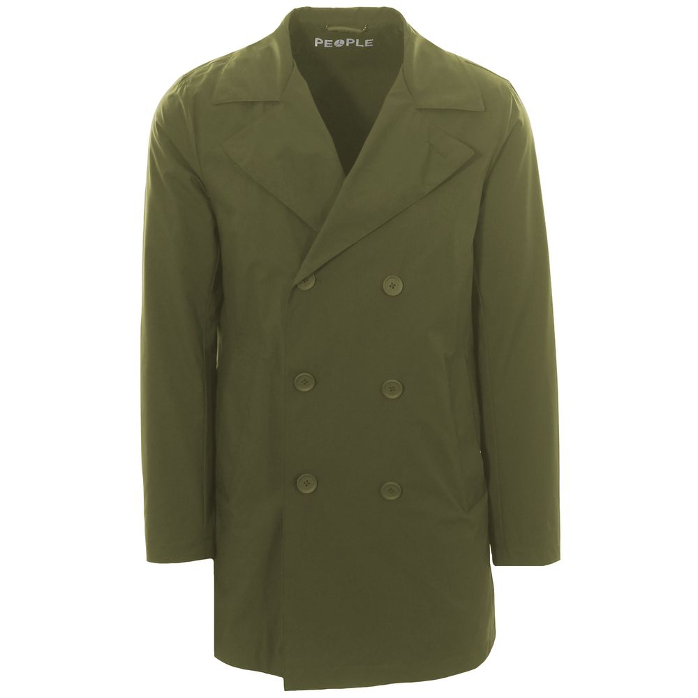 Green Recycled Polyester Men Jacket
