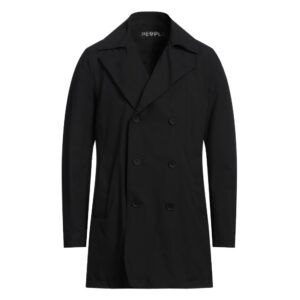 Black Recycled Polyester Men Trench