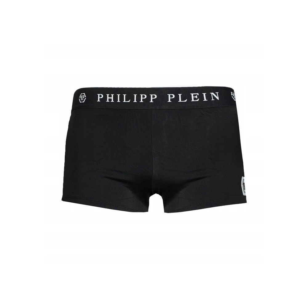 Black Polyamide Men's Swim Trunks