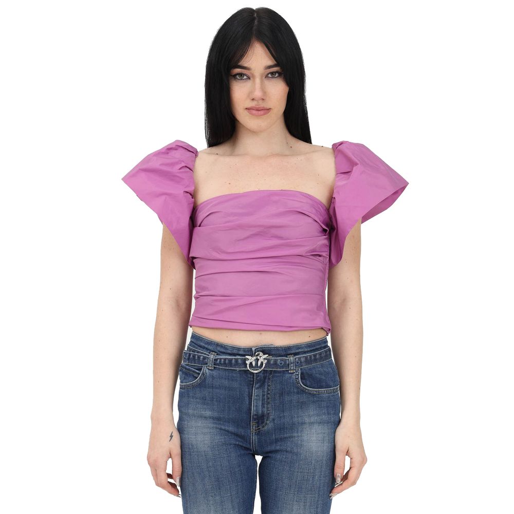 Pink Polyester Tops & T-Shirt