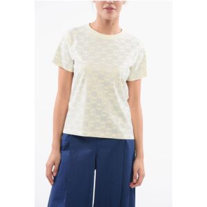 All-Over Rhinestone Cotton QUENTIN Crew-neck T-shirt