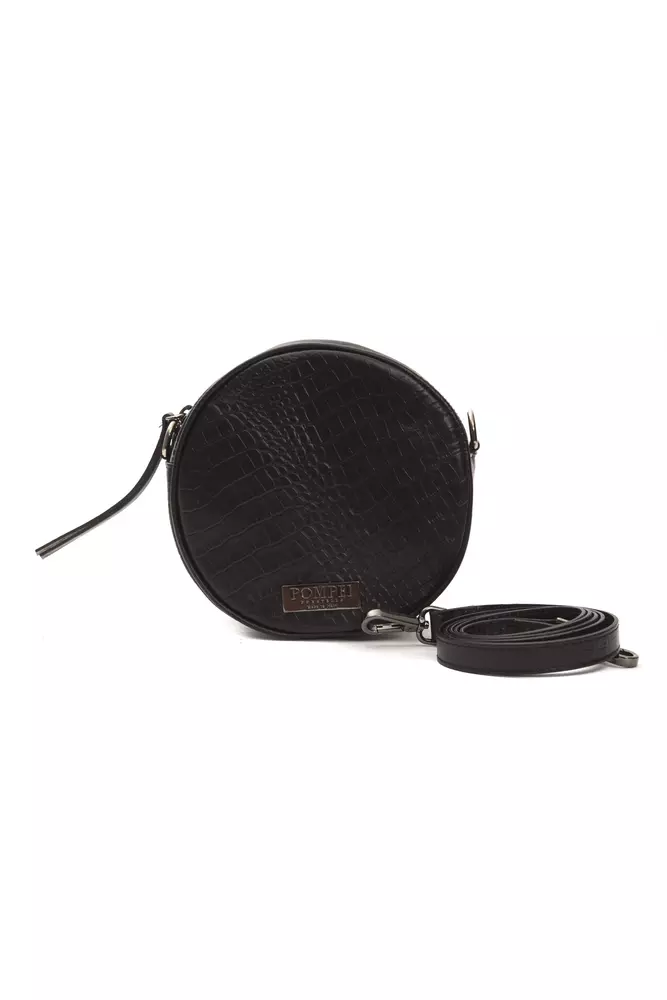 Black Leather Women Crossbody