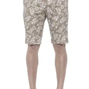 Beige Cotton Men's Bermuda Short