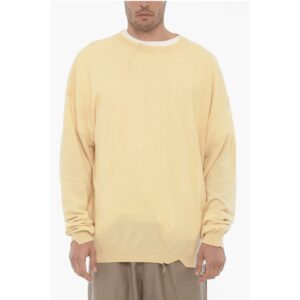Vintage Effect Cashmere Blend Crew-neck Sweater